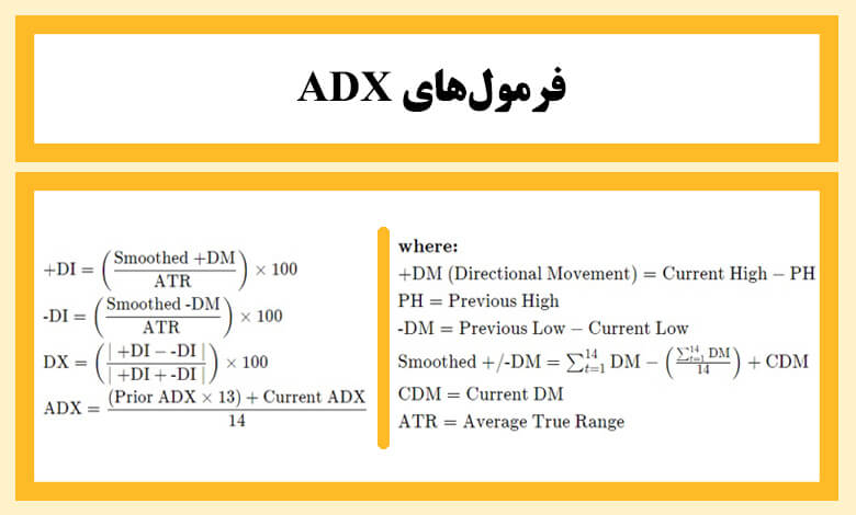 فرمول‌های شاخص ADX در بورس