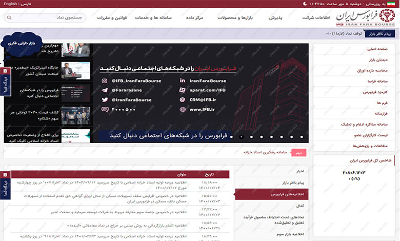 فرابورس؛ یکی از سایت‌های مرجع بورسی ایران